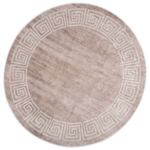 VidaXL Vloerkleed wasbaar anti-slip 120 cm beige