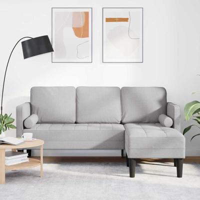 Bankstel Wolken grijs 173 x 131 x 67 cm Stof