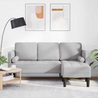 Bankstel Wolken grijs 173 x 131 x 67 cm Stof