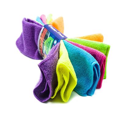 Schoonmaakdoekjes - 6x stuks - microvezel - neon kleuren - 30 x 30 cm - dweiltjes