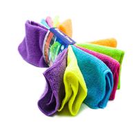 Schoonmaakdoekjes - 6x stuks - microvezel - neon kleuren - 30 x 30 cm - dweiltjes