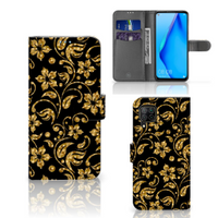 Huawei P40 Lite Hoesje Gouden Bloemen