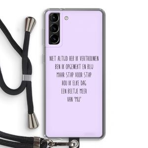 Zelfvertrouwen: Samsung Galaxy S21 Plus Transparant Hoesje met koord