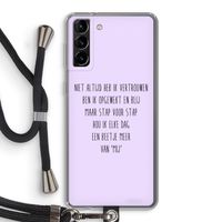 Zelfvertrouwen: Samsung Galaxy S21 Plus Transparant Hoesje met koord