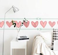 Slaapkamer Muursticker stickerrand Valentijnsdag