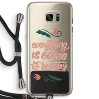 Optimistic flower girl: Samsung Galaxy S7 Edge Transparant Hoesje met koord