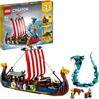 Creator 3-in-1 - Vikingschip en de Midgaardslang Constructiespeelgoed - thumbnail