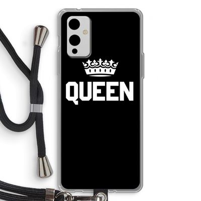 Queen zwart: OnePlus 9 Transparant Hoesje met koord