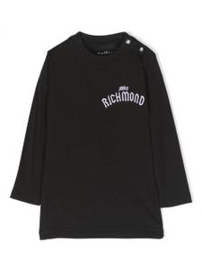 John Richmond Junior t-shirt en coton à logo brodé - Noir