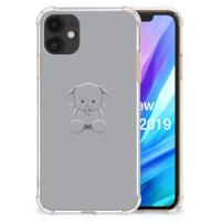 Apple iPhone 11 Stevig | Bumper Hoesje | Grijs Baby Olifant