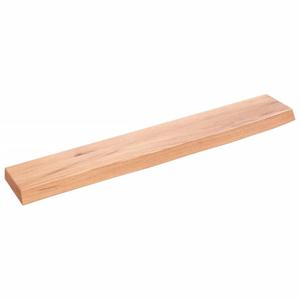 vidaXL Wandschap 60x10x2 cm behandeld massief eikenhout lichtbruin