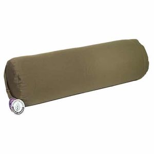 Yogi & Yogini Yoga Bolster Groen Rond Katoen - Effen- 60 x 16 cm