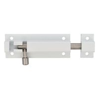 AMIG schuifslot - aluminium - 15 cm - wit - deur - schutting - raam slot   -