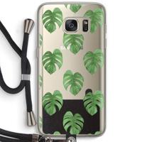 Monstera leaves: Samsung Galaxy S7 Transparant Hoesje met koord - thumbnail