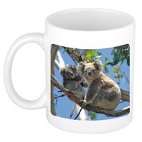 Dieren foto mok koala beer - koalaberen beker wit 300 ml