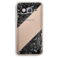 Zwart marmer: Samsung Galaxy J3 (2016) Transparant Hoesje - thumbnail