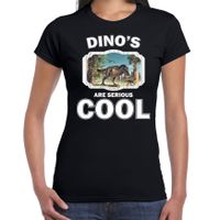 Dieren t-rex dinosaurus t-shirt zwart dames - dinosaurs are cool shirt