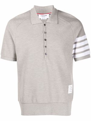 Thom Browne polo à détails rayés - Gris