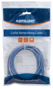 Intellinet 319775 RJ45 Netwerkkabel, patchkabel CAT 5e U/UTP 3.00 m Blauw 1 stuk(s)