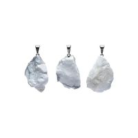 Ruwe Edelsteen Hanger Witte Howliet - 2 cm