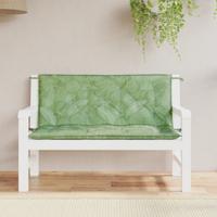 VidaXL Tuinbankkussens 2 st bladpatroon 120x50x7 cm stof