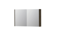 INK SPK1 spiegelkast met 2 dubbel gespiegelde deuren, stopcontact en schakelaar 100 x 14 x 60 cm, charcoal fineer - thumbnail