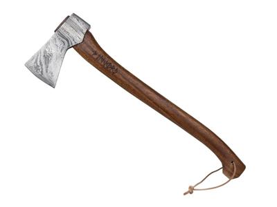 Njord Njord Ingvar Gesmede Damast Bijl - Bushcraft en Houtbewerking