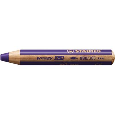 Kleurpotloden STABILO 880 woody 3 in 1 multitalent violet Kleurpotloden STABILO 880 woody 3 in 1 multitalent violet