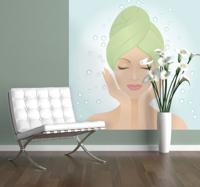 Sticker dame douche verzorging Sticker dame douche verzorging