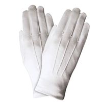 Kerstman handschoenen -wit -polyester -volwassenen - Verkleedattributen - thumbnail