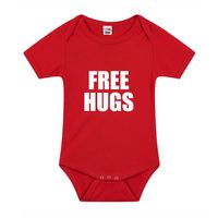 Free hugs kraamcadeau rompertje rood jongens en meisjes 92 (18-24 maanden)  -