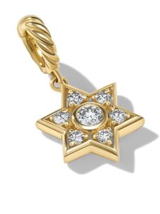 David Yurman pendentif Star of David en or 18ct pavé de diamants