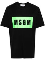 MSGM t-shirt en coton à logo imprimé - Noir - thumbnail