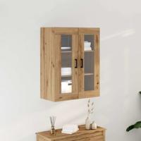 Wandkast artisanaal eikenkleurig 69.5 x 34 x 90 cm Bewerkt hout