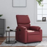 Fauteuil verstelbaar kunstleer wijnrood Fauteuil verstelbaar kunstleer wijnrood