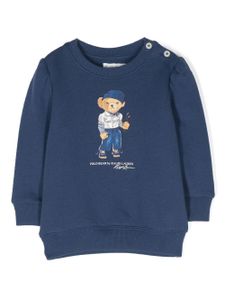 Ralph Lauren Kids sweat à imprimé Polo Bear - Bleu