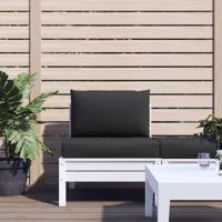 VidaXL Palletkussens 2 st stof zwart