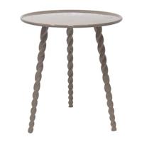 Giga Meubel - Bijzettafel Rond - Taupe - 45,5x45,5x50cm - Santi