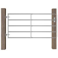 VidaXL Poort met 5 stangen (95-170)x90 cm staal zilverkleurig