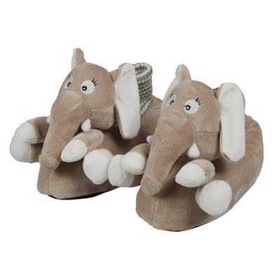Apollo Dieren sloffen/pantoffels olifant - peuters - Pluche dierensloffen olifantenkop