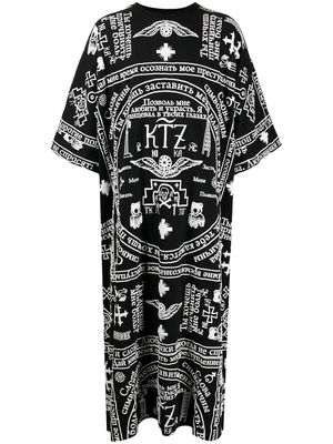 KTZ caftan à imprimé église - Noir