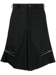 Black Comme Des Garçons short ample en laine - Noir