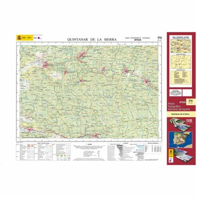 Topografische kaart 316 MT50 Quintanar de la Sierra | CNIG - Instituto Geográfico Nacional1