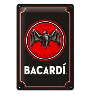 Metalen Bord 40 x 60 cm Bacardi - Logo Zwart