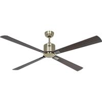 CasaFan ECO NEO III 152 MA-NB/KI WiFi Flügel Nussbaum/Kirsche Plafondventilator 27 W (Ø x h) 152 cm x 360 mm Antiek-messing Met afstandsbediening, Timer, Met