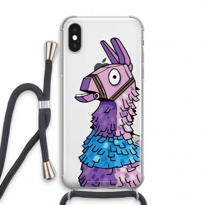 Lama: iPhone X Transparant Hoesje met koord