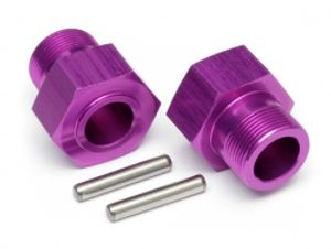 Wheel hex hub 24x27mm (purple/2pcs)