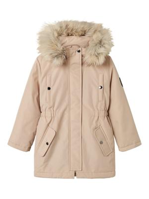 Name it winter winterjas meisjes - beige - NkfMilla - parka