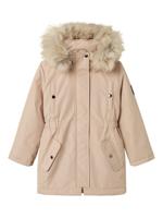 Name it winter winterjas meisjes - beige - NkfMilla - parka