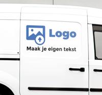 Gepersonaliseerde tekst en logo autosticker Gepersonaliseerde tekst en logo autosticker